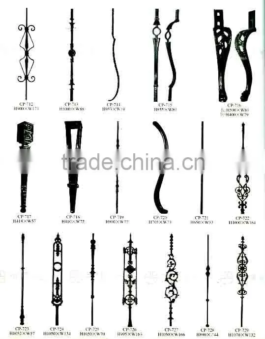 classical cast iron parts for fence and window