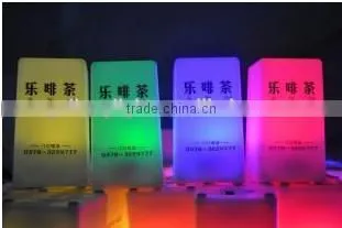 rechargable battery operated wedding party night club bar glowing light up colorful rechargable led table lamp
