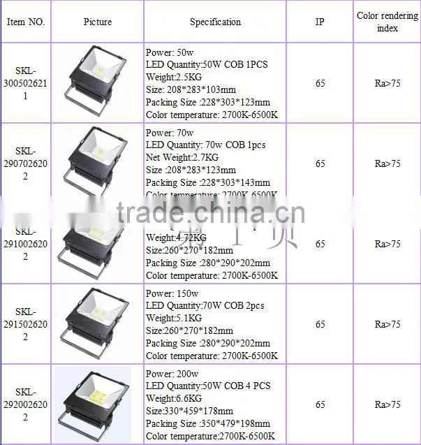 2016 Outdoor High Lumen Bridgelux COB LED flood light Meanwell driver LED Flood light 100w