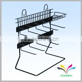 Heavy duty 3 layer metal supermarket shelf wobbler for storage