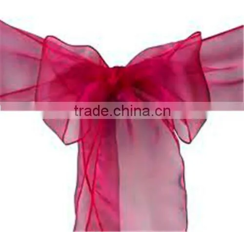Organza Chair Sash for Banquet Decoration