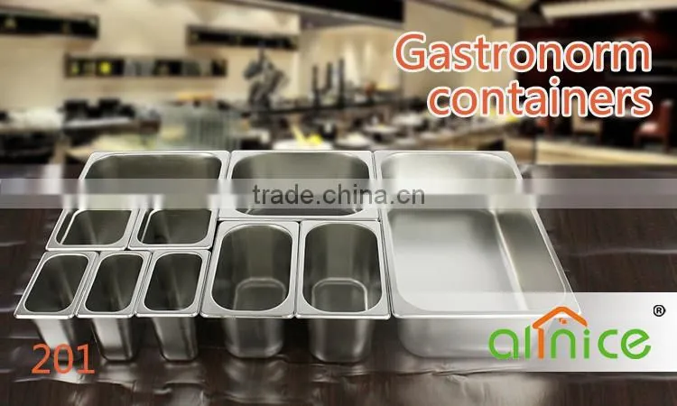 Stainless steel #201 Food Gn pan with 0.5/0.7/1.0mm thickness Stainless Steel Anti-Jam Steam Table Pan,Full size