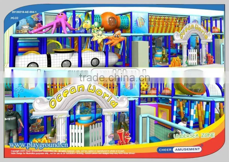 Cheer Amusement Ocean theme Indoor Softpaly Ground Equipment