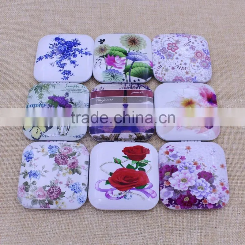Custom made mini decorative pocket mirror / personalized mirror pocket