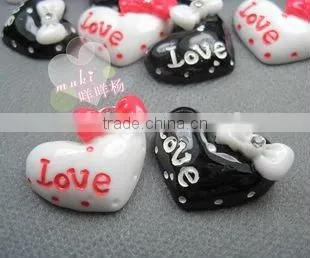 Hot sale flat back resins bow for jewelry or phone decoration