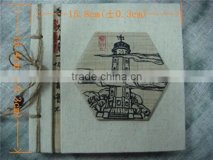 school paper notebook with printing