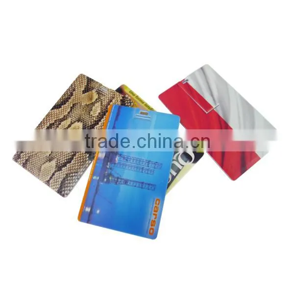 Both sides full color personalized logo printing business credit card size 2gb, 4gb, 8 gb usb flash memory disk pen drive