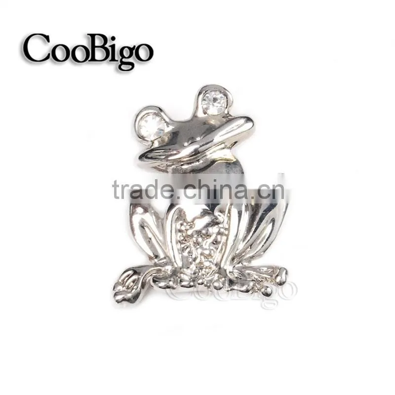 Fashion Jewelry Rhinestone Frog Pin Brooch Women Girl Party Promotion Gift Apparel Accessories