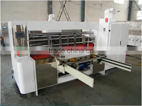 High efficiency die cutting creasing machine for corrugated paperboard