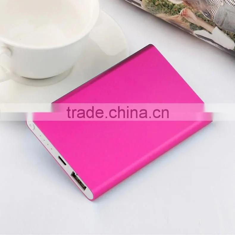 OEM/ODM China factory promotion gift lithium polymer super slim power bank 6000mah 4000mah 2.98usd one set