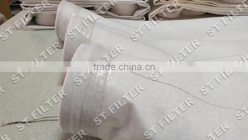 Zero leakage Polyester stainless steel antistatic filter bag