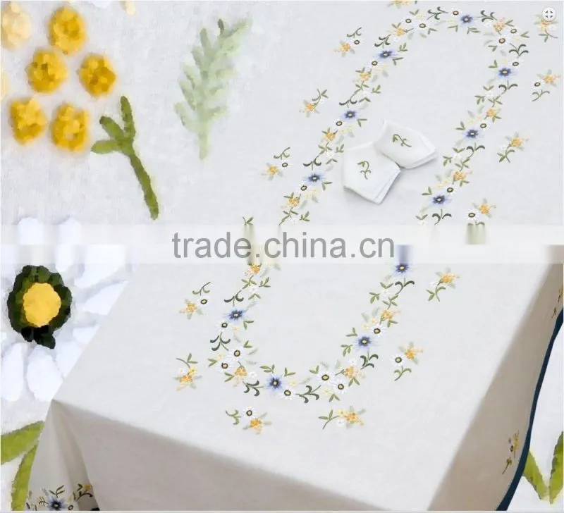 hand embroidery table cloth