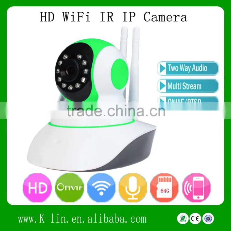 Wireless Pan/Tilt WIFI Audio Webcam Iphone Android CCTV IP Camera