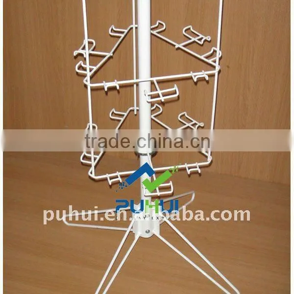 small space occupying metal revolving floor stickers display stand