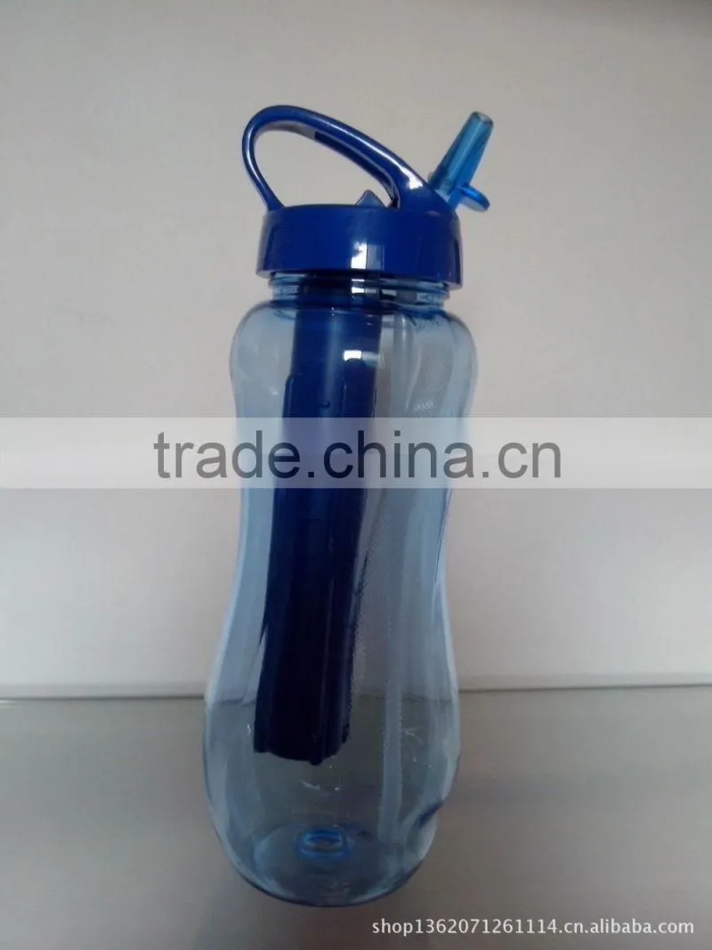 best selling plastic drinking bottle with ice tube