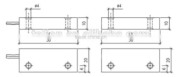 Surface Mounted Magnetic contacts over head door Heavy duty Normal open normal close Door Magnetic contact