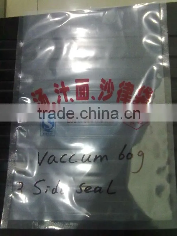 Laminated PE transparent packing bags for food