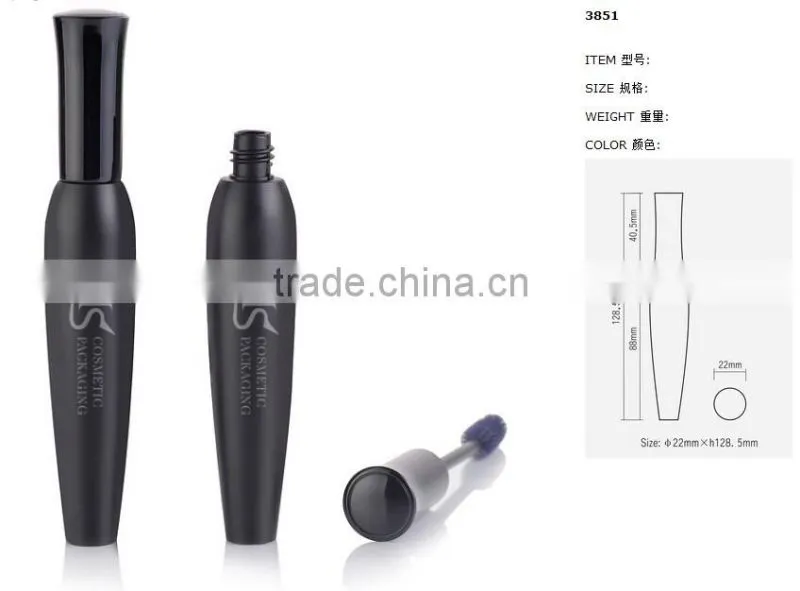 Classical matte black mascara bottle