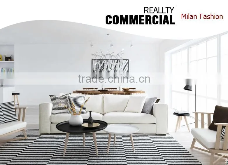 Milan Fashion Simple and Fashion Fabric Solid wood High Quality Feather Sofa