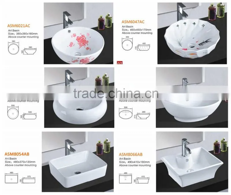 Alibaba Shop Sensor Tap Semi Recessed Round Basin For Wash
