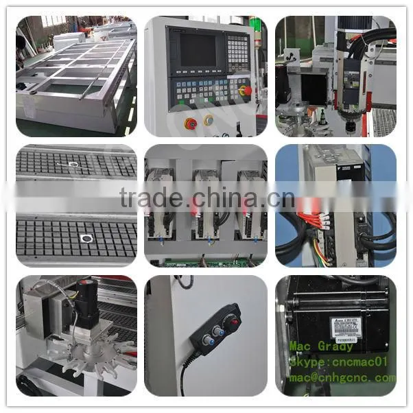 Disk type 8 position auto tool change with rotary axis wood cnc router