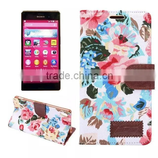 For Sony Xperia Z4 wallet leather case
