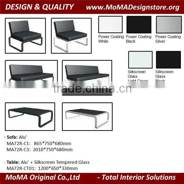 MA72R Modern Design Outdoor Aluminum Furniture Good Qquality Aluminium Sofa Set