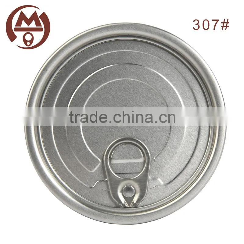 83mm 307# round pull ring can lid aluminum easy open end