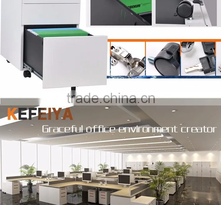 Kefeiya Commercial Furniture New Style 3 Drawer Metal Filing Cabinet