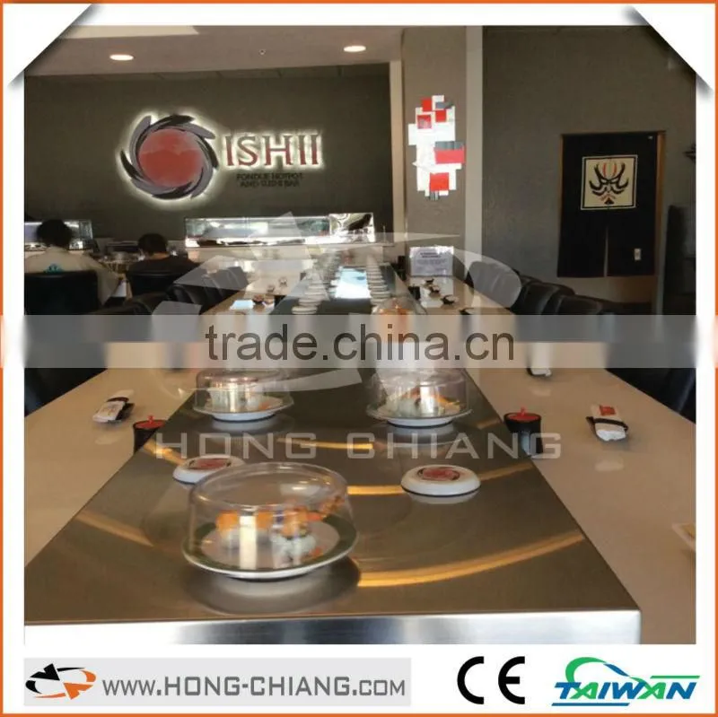sushi conveyor system - Concealed plate-return system