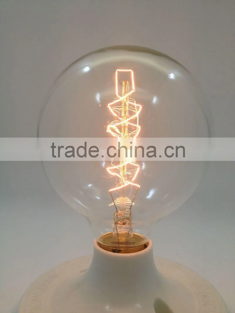 Edison bulb G95 bare bulb used in living room chandelier lamp