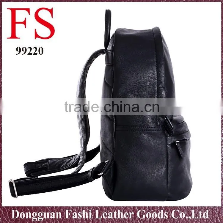 Wholesale Western Style Men's School Leather outdoor Backpack