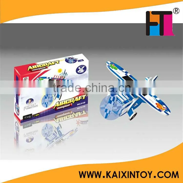 Promotion 3D Solar Power Aircraft DIY Intelligent Puzzle Toy EN71/ASTM/HR4040