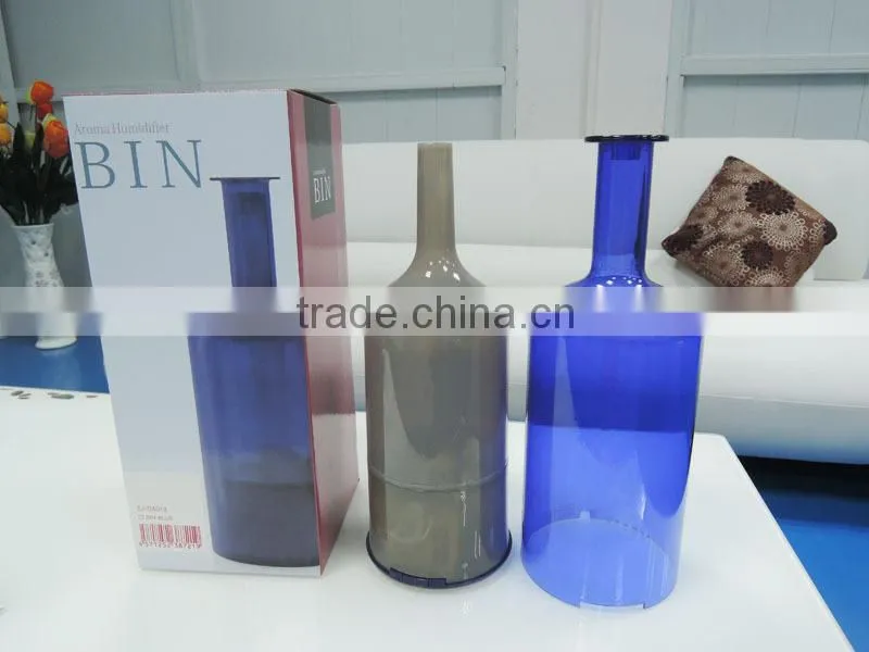 OEM fancy decorative mist humidifiers wine bottle with aroma LED light