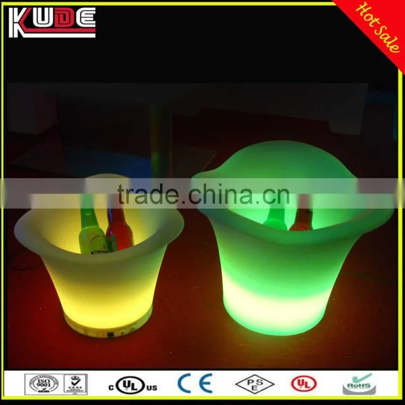 Waterproof Plastic Ice Bucket For Party Events Club Bar Used Illuminated LED Ice Bucket