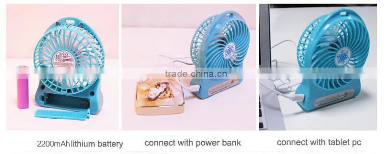 NEW Outdoor Protable Mini Cooling USB Desk Fan Super Mute Cooler Desktop PC Blue