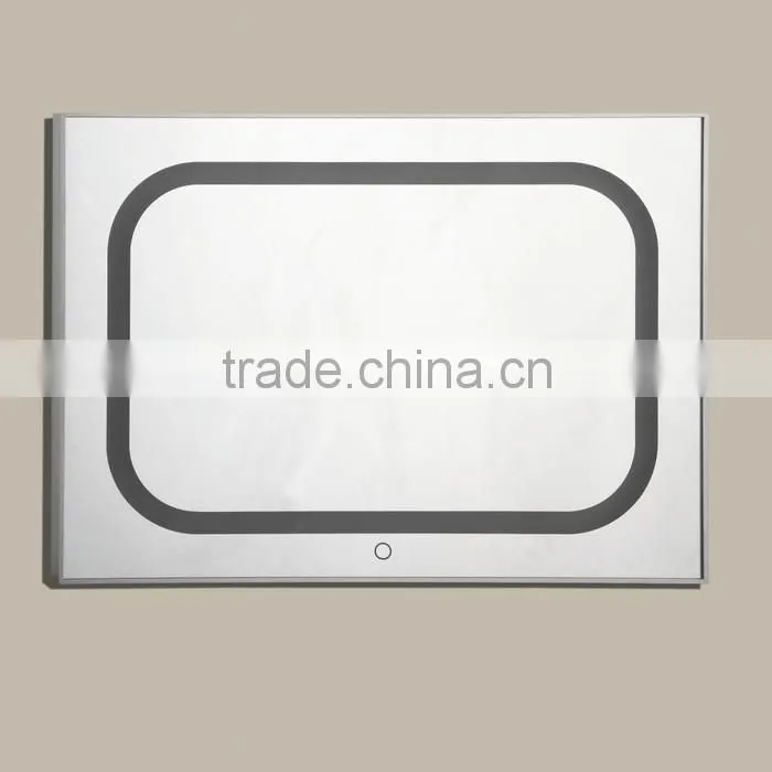 Touch Switch LED Mirror with Aluminum Alloy Back Frame