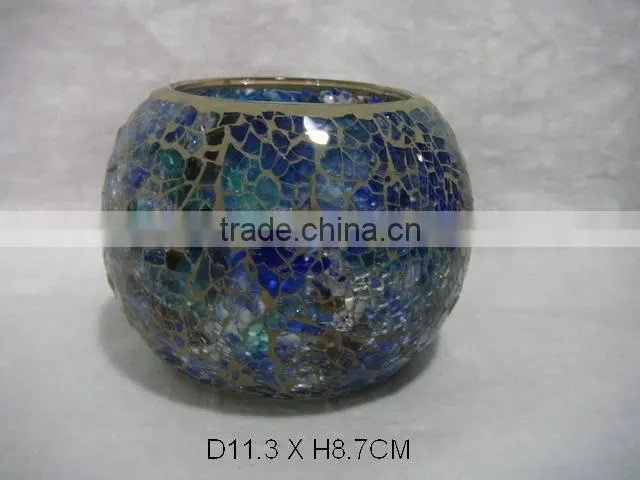 mosaic hurricane candle holder