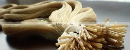 silky straight human hair extension/stick-tip human hair/hair products/hair extension