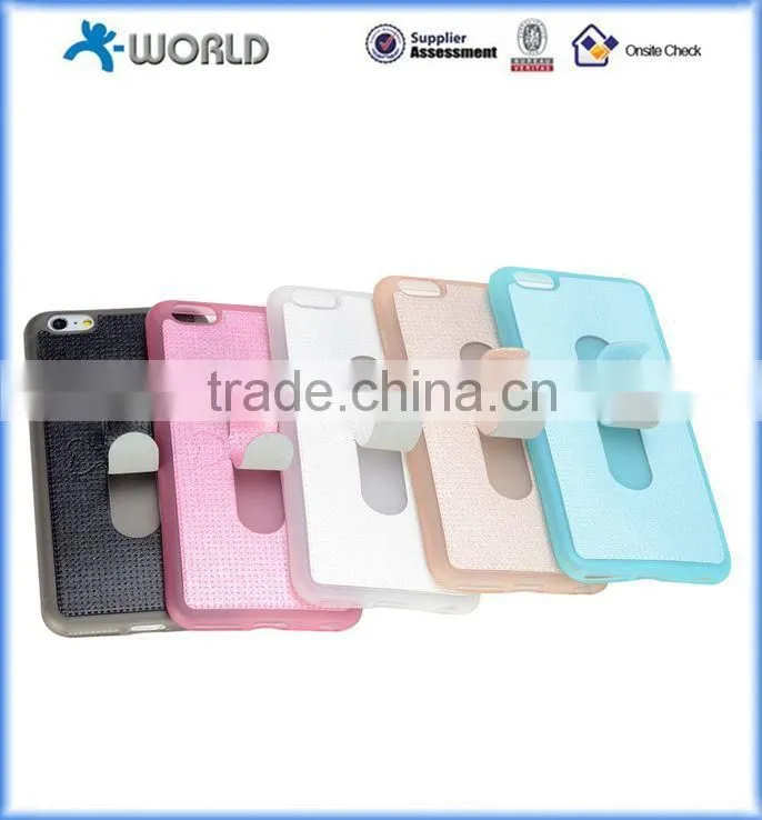 TPU Flip Case for iPhone 6S with Smart Window and Stand