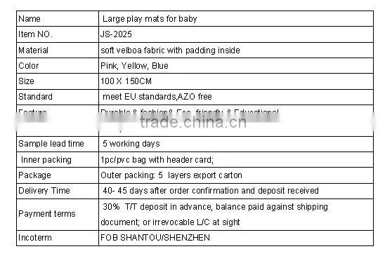 2014 hot new baby play gym soft safety playmat