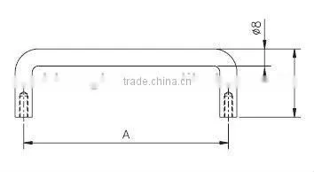 96mm Furniture pull handle, wire pull, D pull handle (AS302)