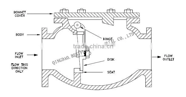 Full bore swing check valve