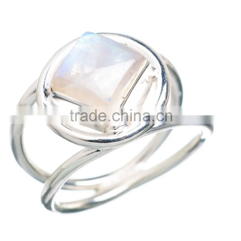 92.5 sterling silver jewellery rainbow moonstone ring