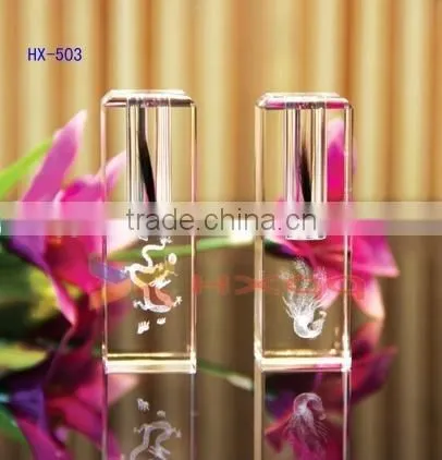 Heart Shape Crystal Vae With Customized Logo For Wedding Favors