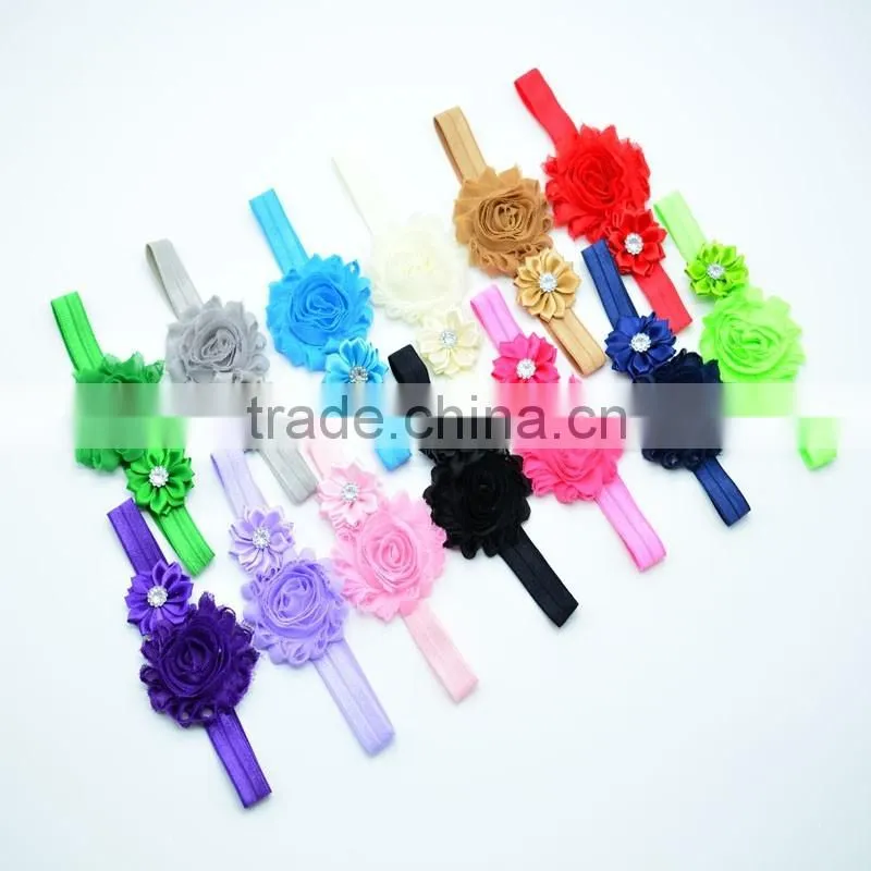 17colors European American Baby Rose Flower, shabby rose Hairband