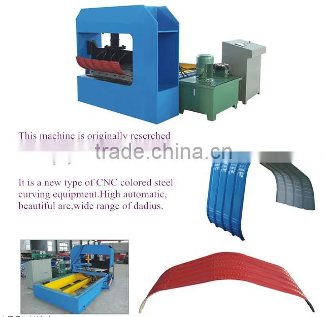 Full autotmatic hydraulic arch curving roof sheet roll forming machine