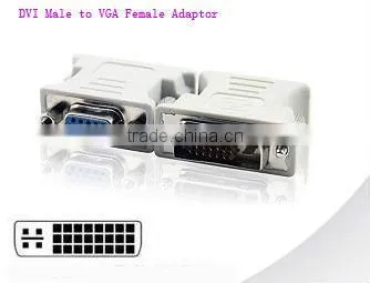 DVI male to VGA female adaptor converter
