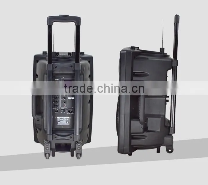Hoxen 12inch portable trolley plastic speakers with bluetooth L-4