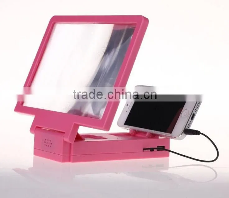 New product Large mobile phone 3D screen magnifier with 4000~6000mah power bank